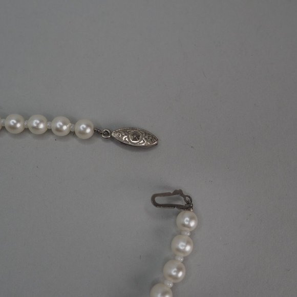 Vintage Turquoise & Faux Pearl Long Necklace - Picture 8 of 8